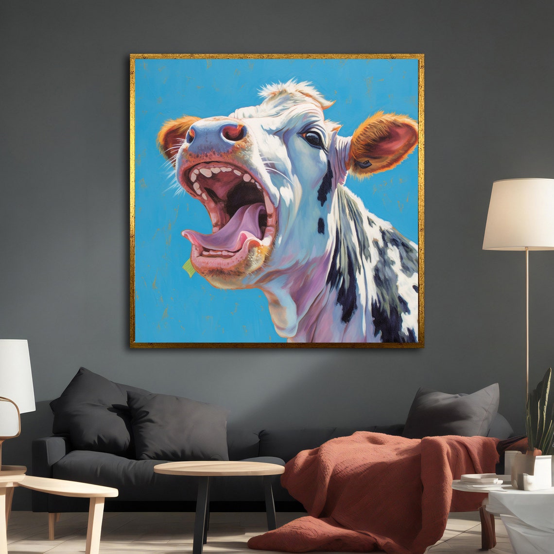 Cow The Cow That Brayed Art Print - Image 3