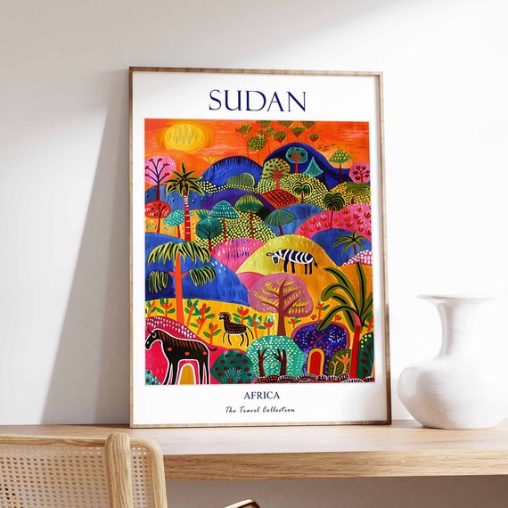 Sudan Poster Wildlife Africa African Print Wall Decor Art
