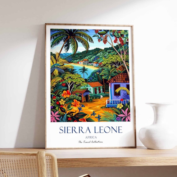 Sierra Leone Poster Wall Art West Africa African Decor
