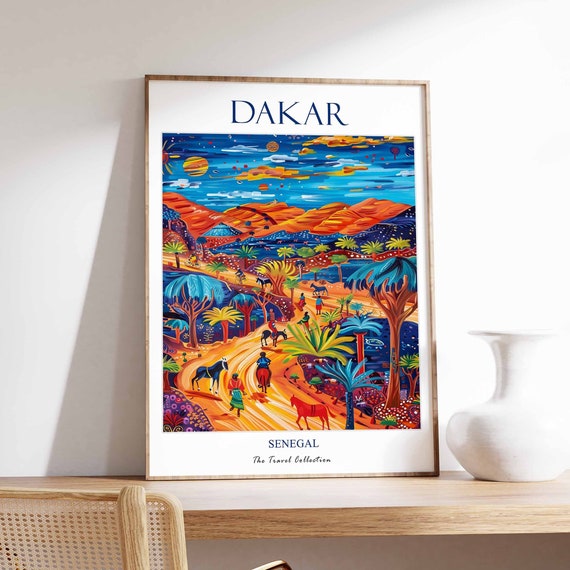 Dakar Poster Senegal Travel Print Wall Art
