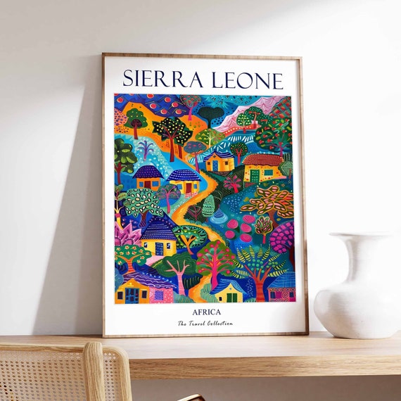 Sierra Leone Poster Wall Art West Africa African Decor