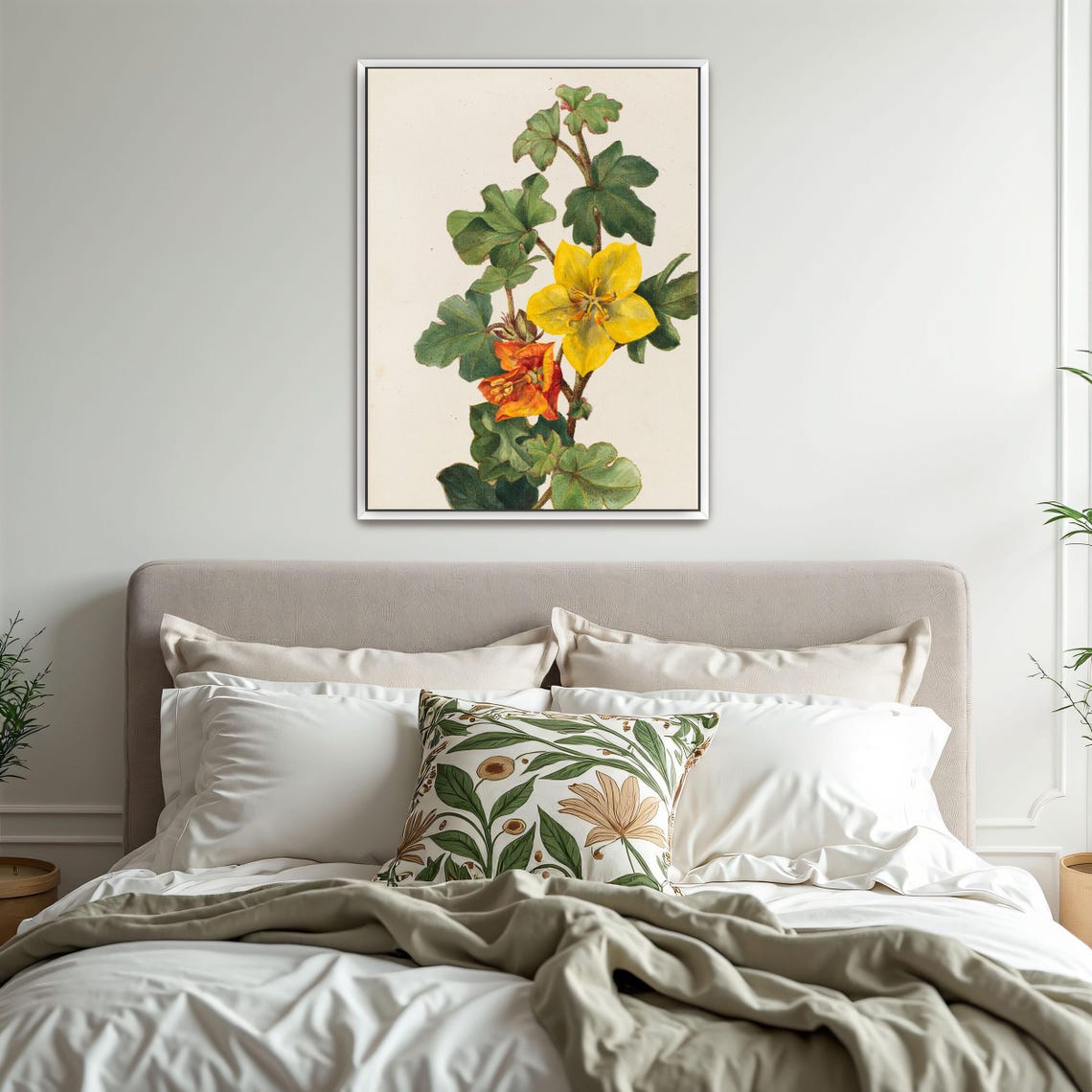 Yellow and Orange Flowers Vintage Botanical Illustration Poster - Image 3