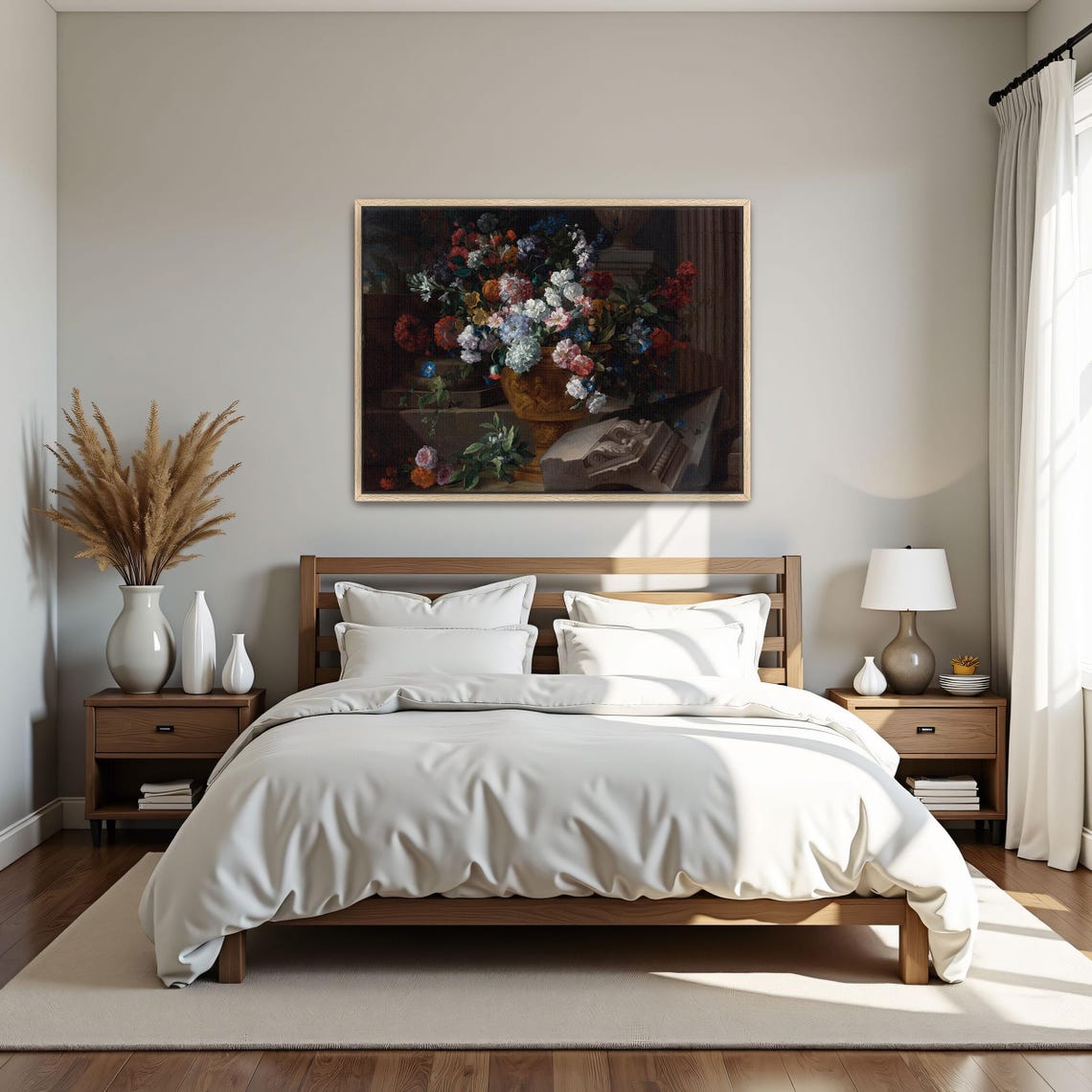 Classical Baroque Still Life Of Flowers In A Golden Urn Poster - Image 4