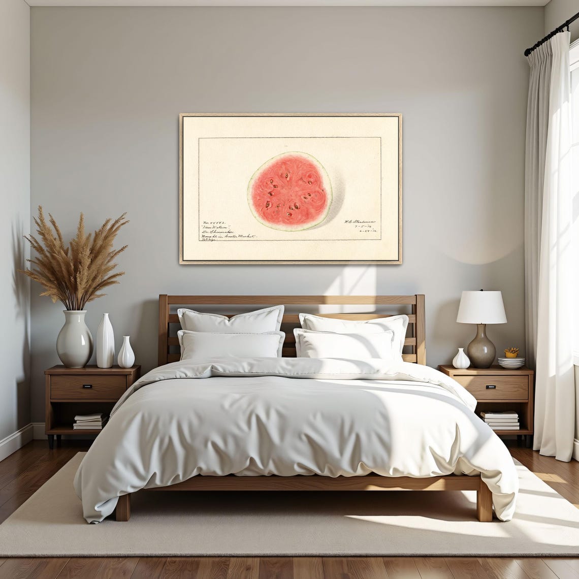 Vintage Watermelon Cross Section Botanical Plate Kitchen Poster - Image 5