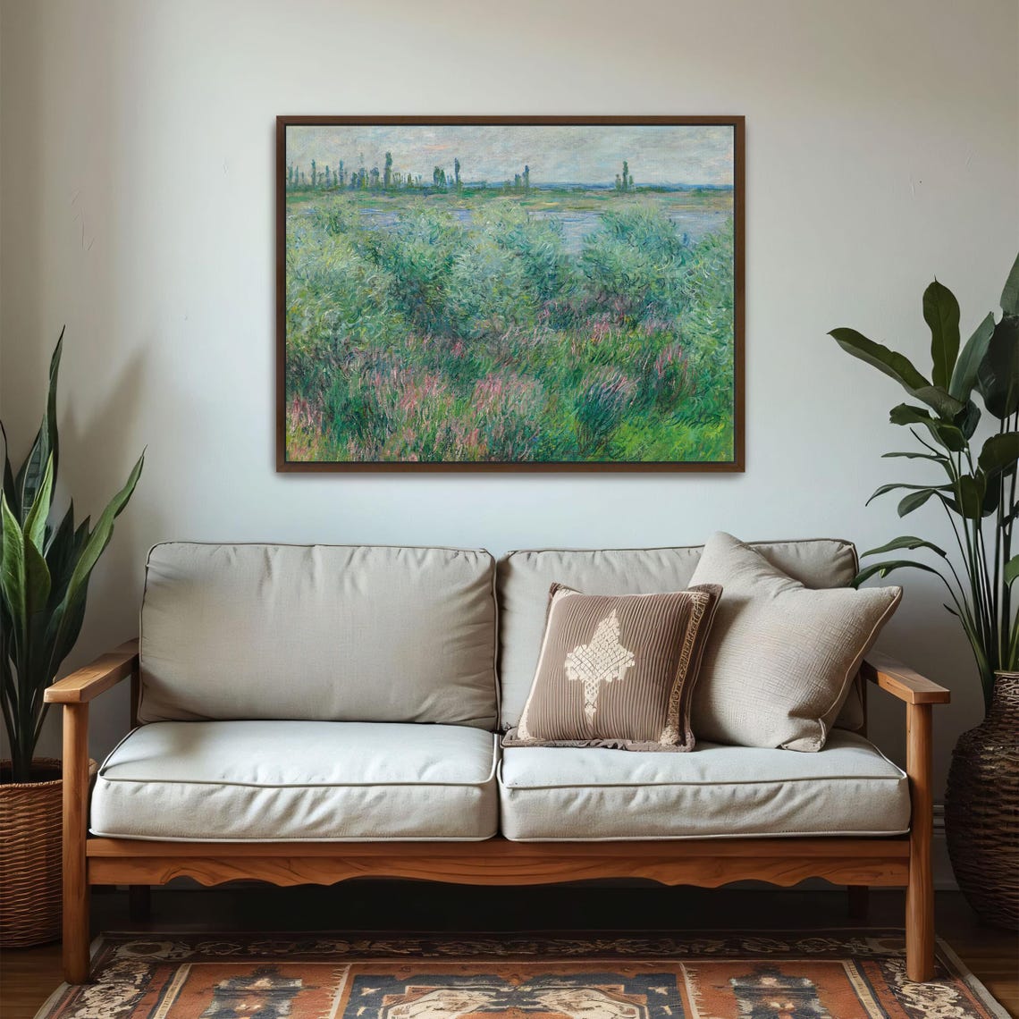 Claude Monet Lush Riverbank With Wildflowers Landscape Poster - Image 5