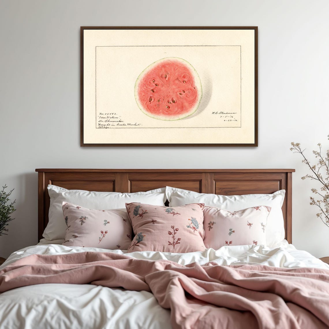 Vintage Watermelon Cross Section Botanical Plate Kitchen Poster - Image 6