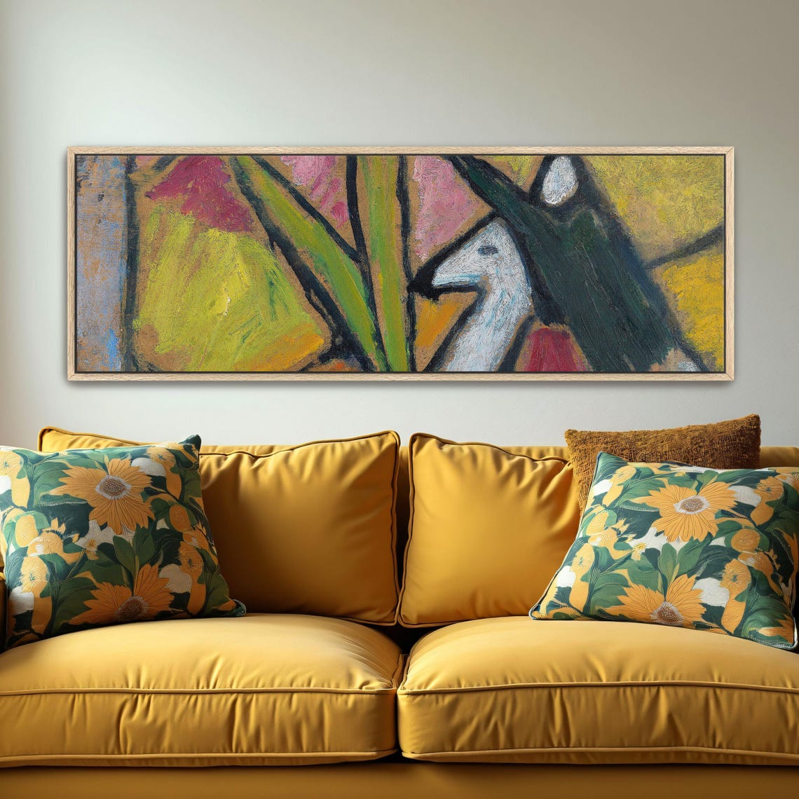 Colorful Abstract Expressionist Painting Of A White Horse Head Poster - Image 5