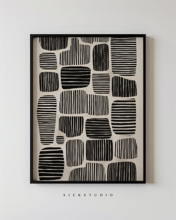 Abstract Minimalist Pattern Shapes Wall Art Print