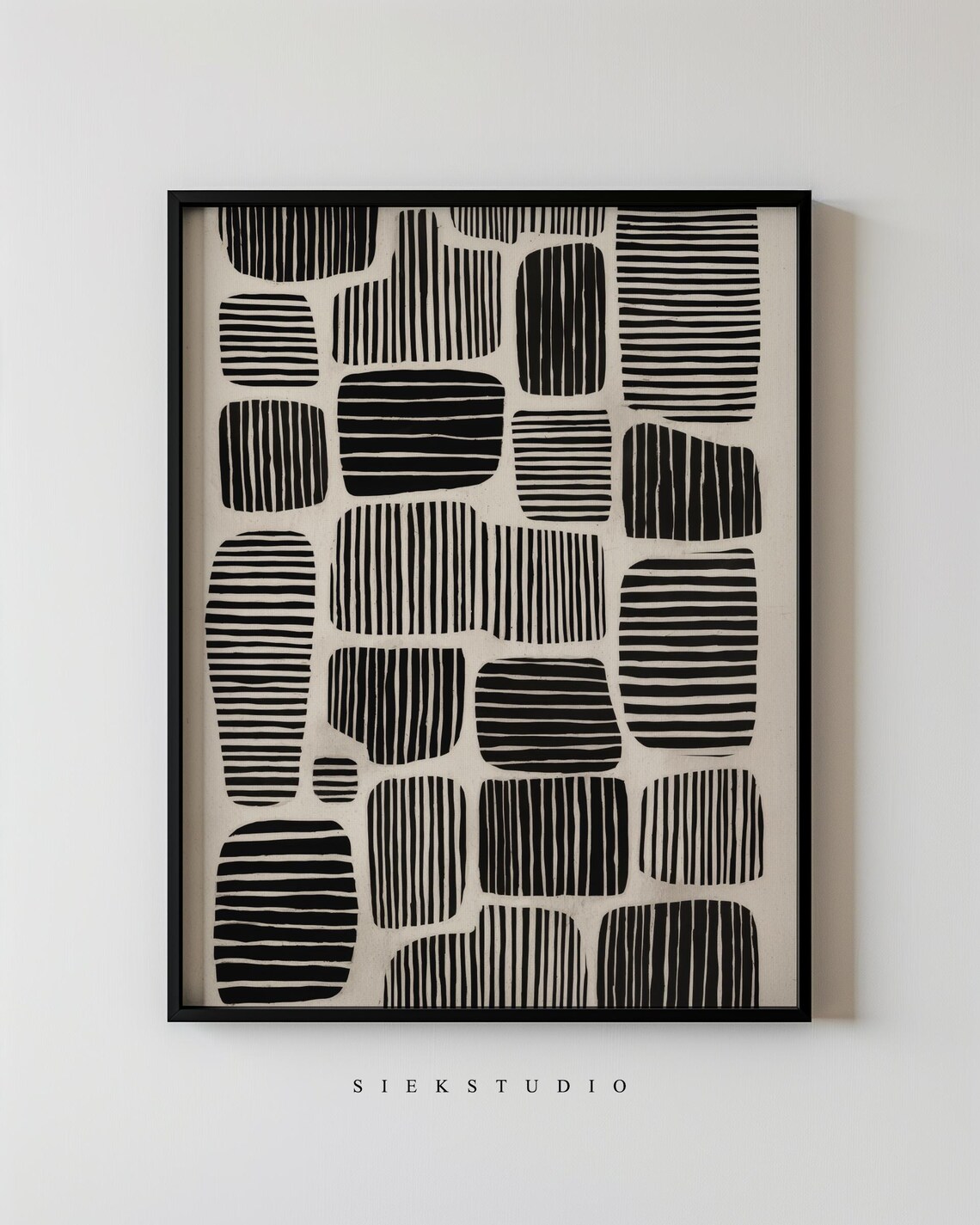 Abstract Minimalist Pattern Shapes Wall Art Print