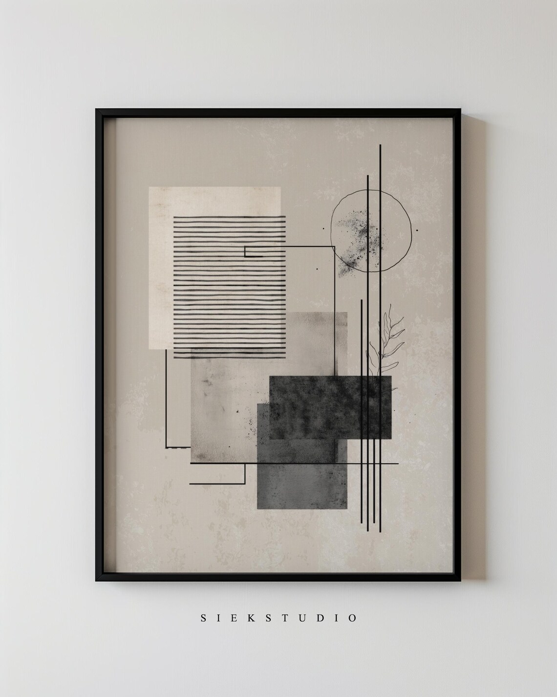 Modern Abstract Geometric Shapes, Art Print