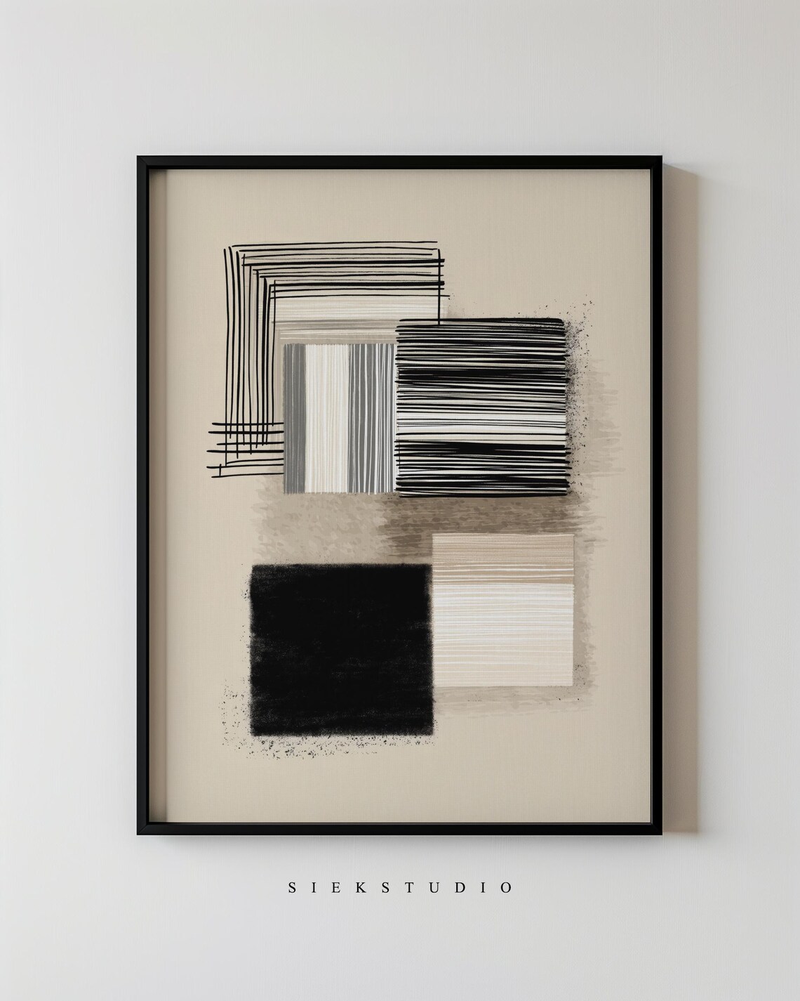 Modern Shapes And Abstract Drawing Lines, Art Print