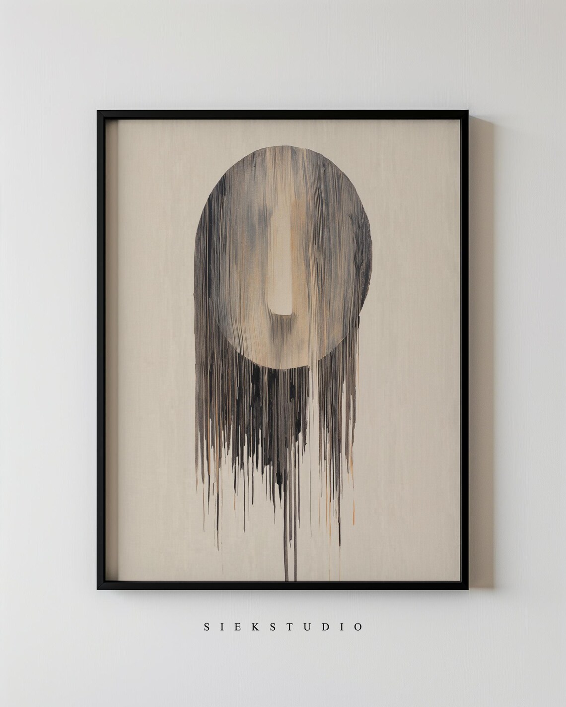 Abstract Face Art Minimalist Portrait Modern Figure Wall Neutral Line Artwork Contemporary Silhouette Decor