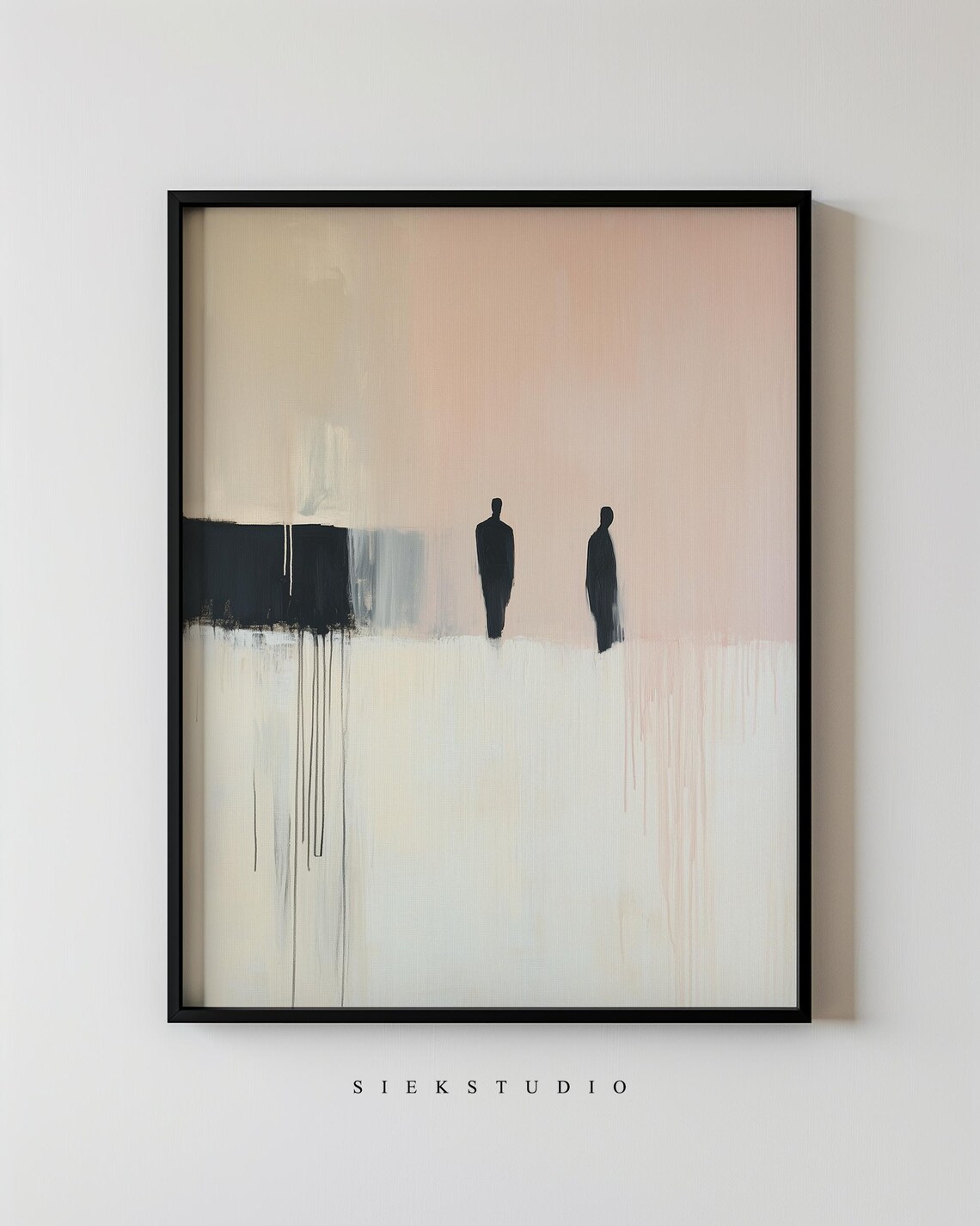 Minimalist Abstract Figures Poster Print, Moody Wall