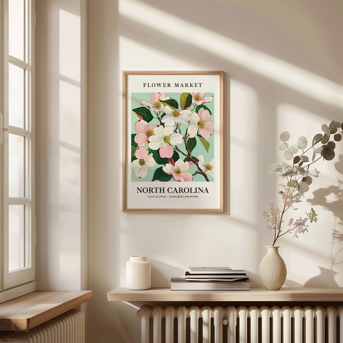 North Carolina State Flower, Flowering Dogwood Art Print - Image 3