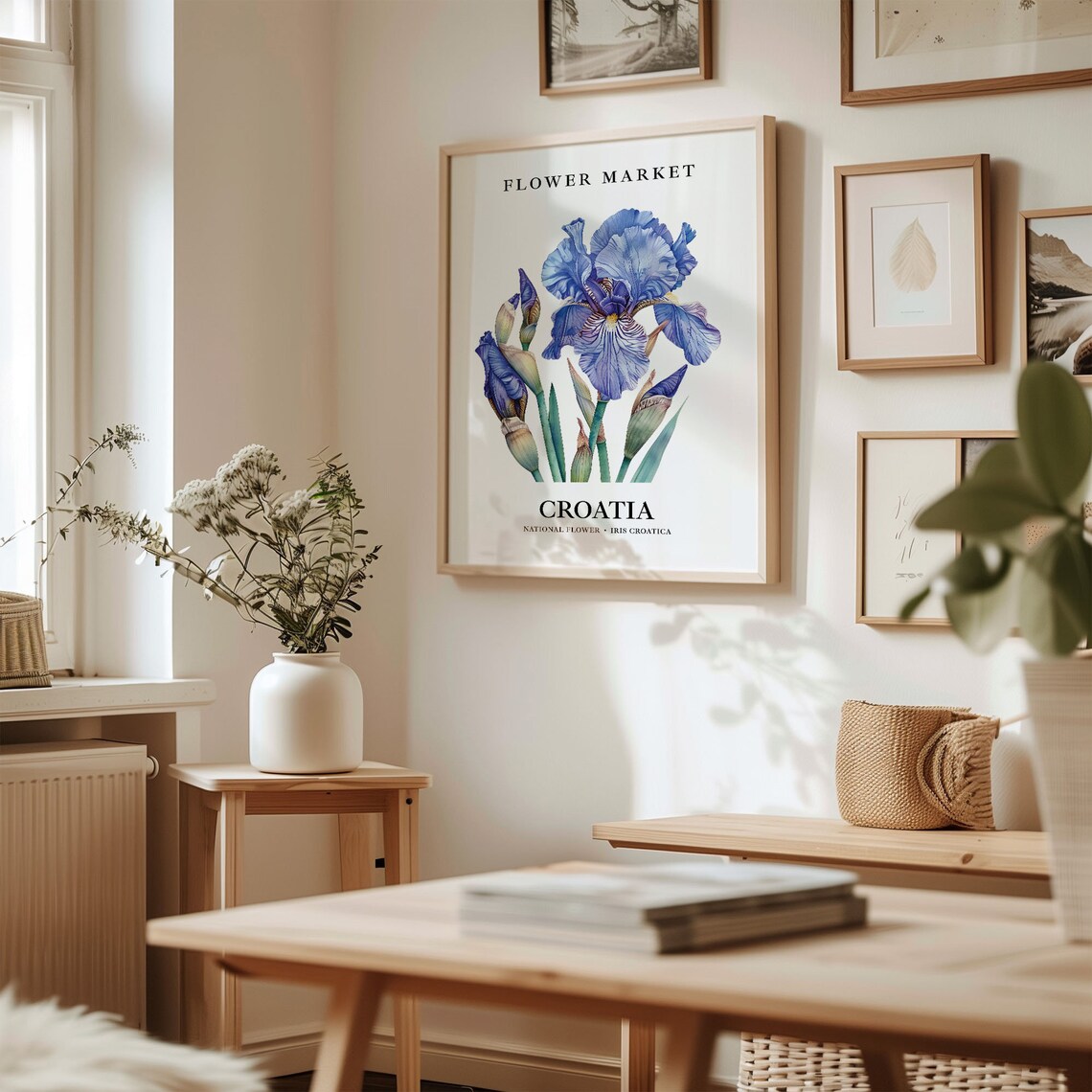 Croatia Flower Market Iris Croatica Art Print - Image 2