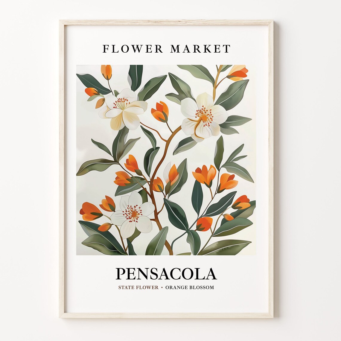 Pensacola Florida Flower Market Art Print