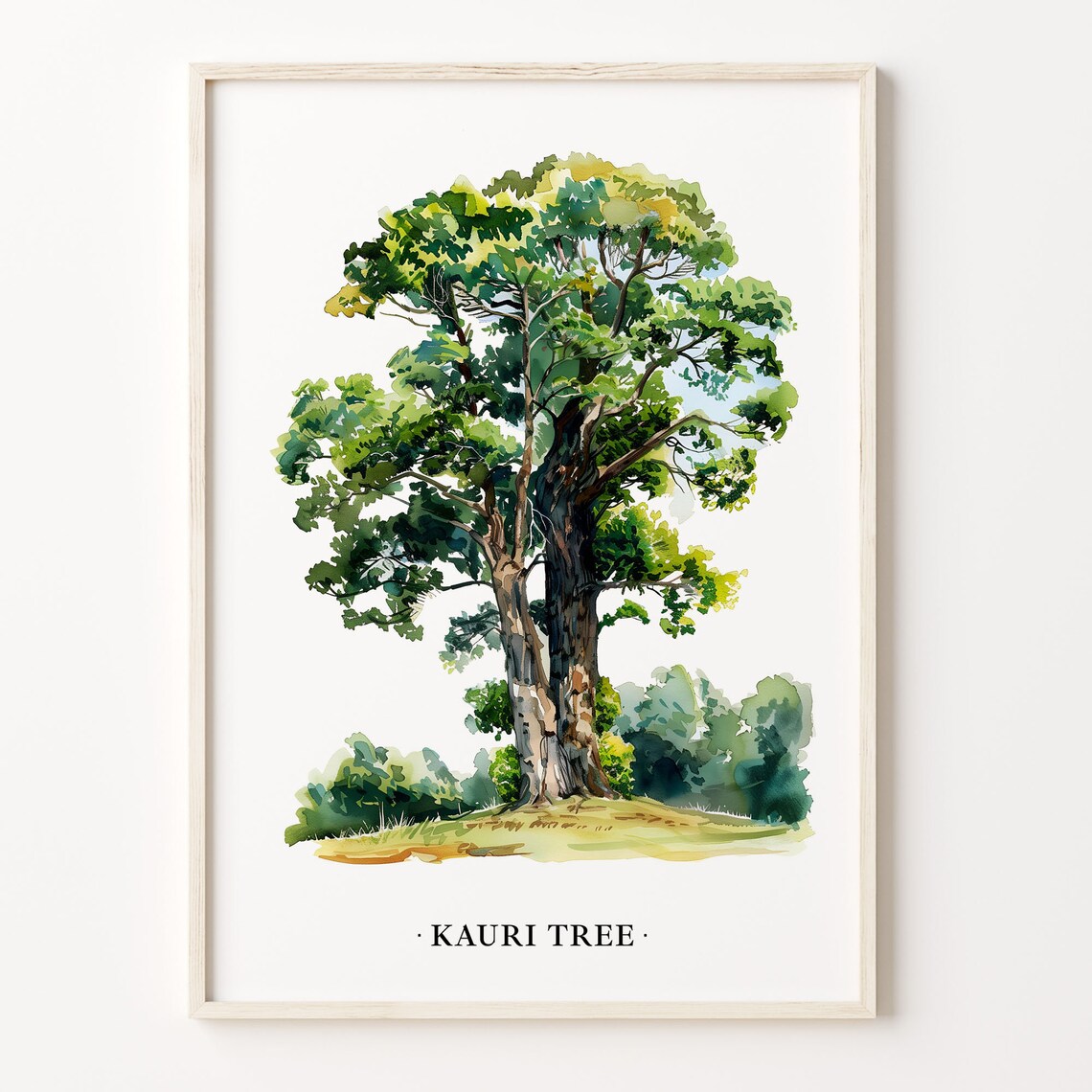 Kauri Tree Art Print, New Zealand Nature Decor