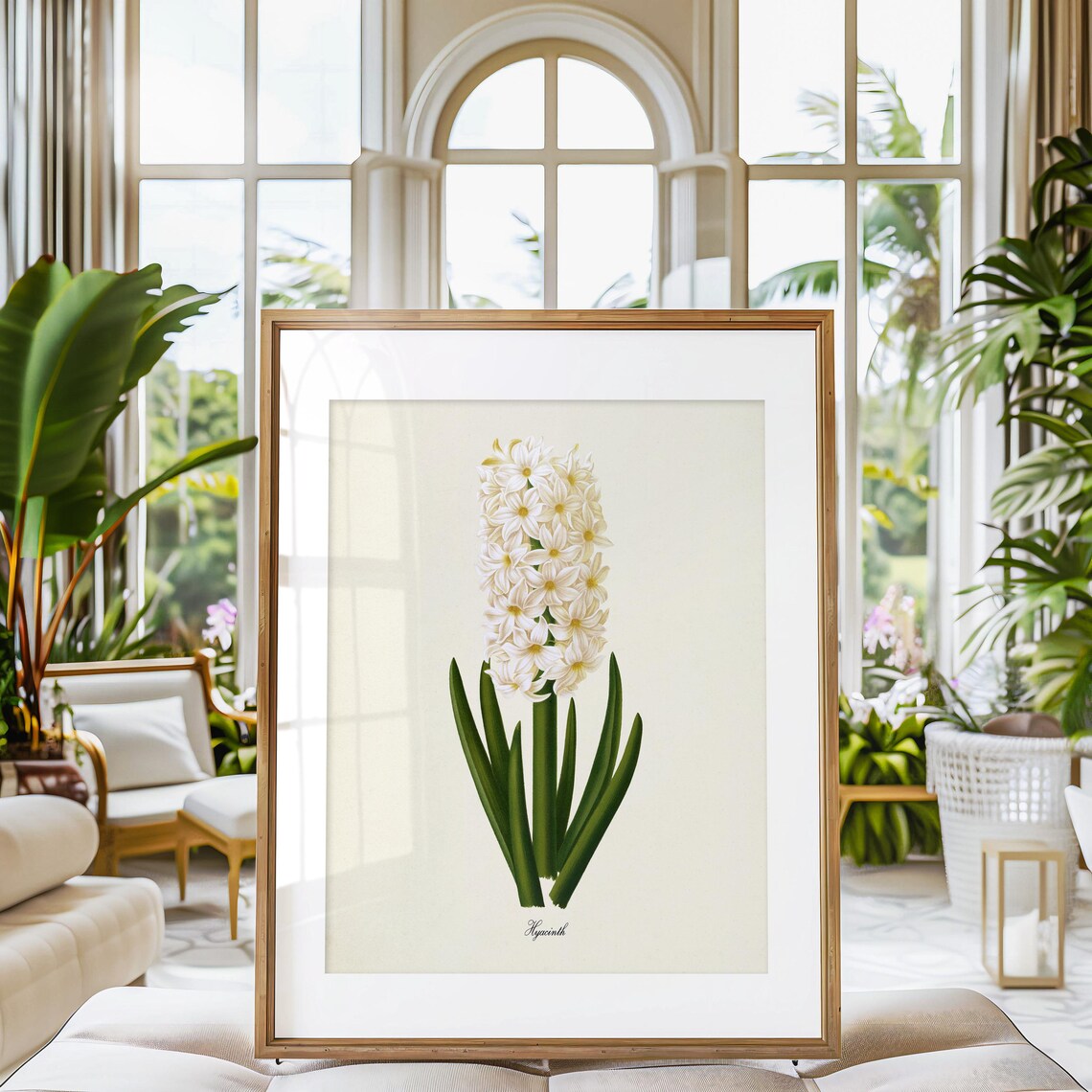 Hyacinth Flower Botanical Art Print, Floral Decor - Image 3