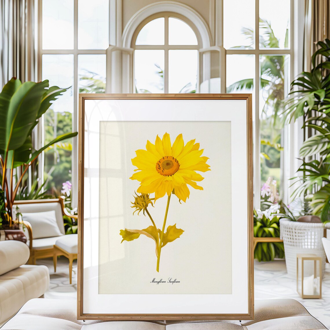 Manyflower Sunflower Botanical Wall Art Print - Image 3