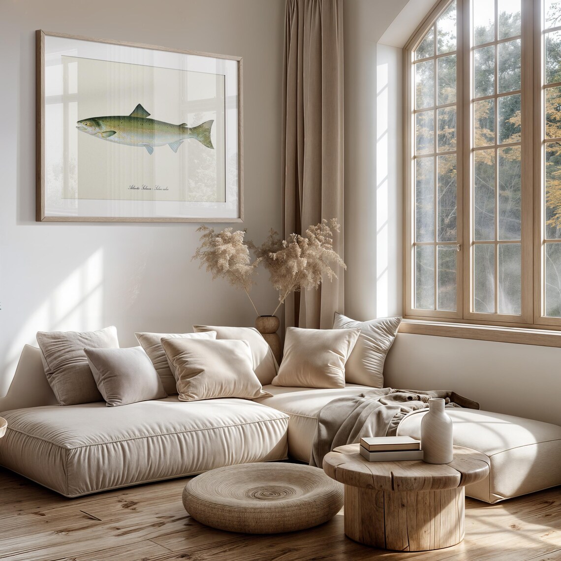 Atlantic Salmon Salmo Salar Fish Print in Vintage Natural History - Image 3