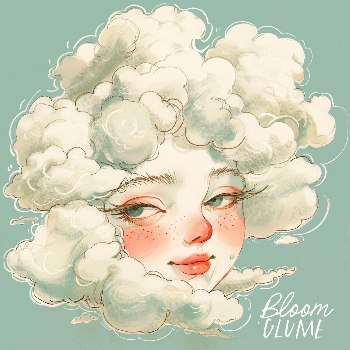 Cirrus Cloud Surrealism Art Print, Celestial Whimsy - Image 3