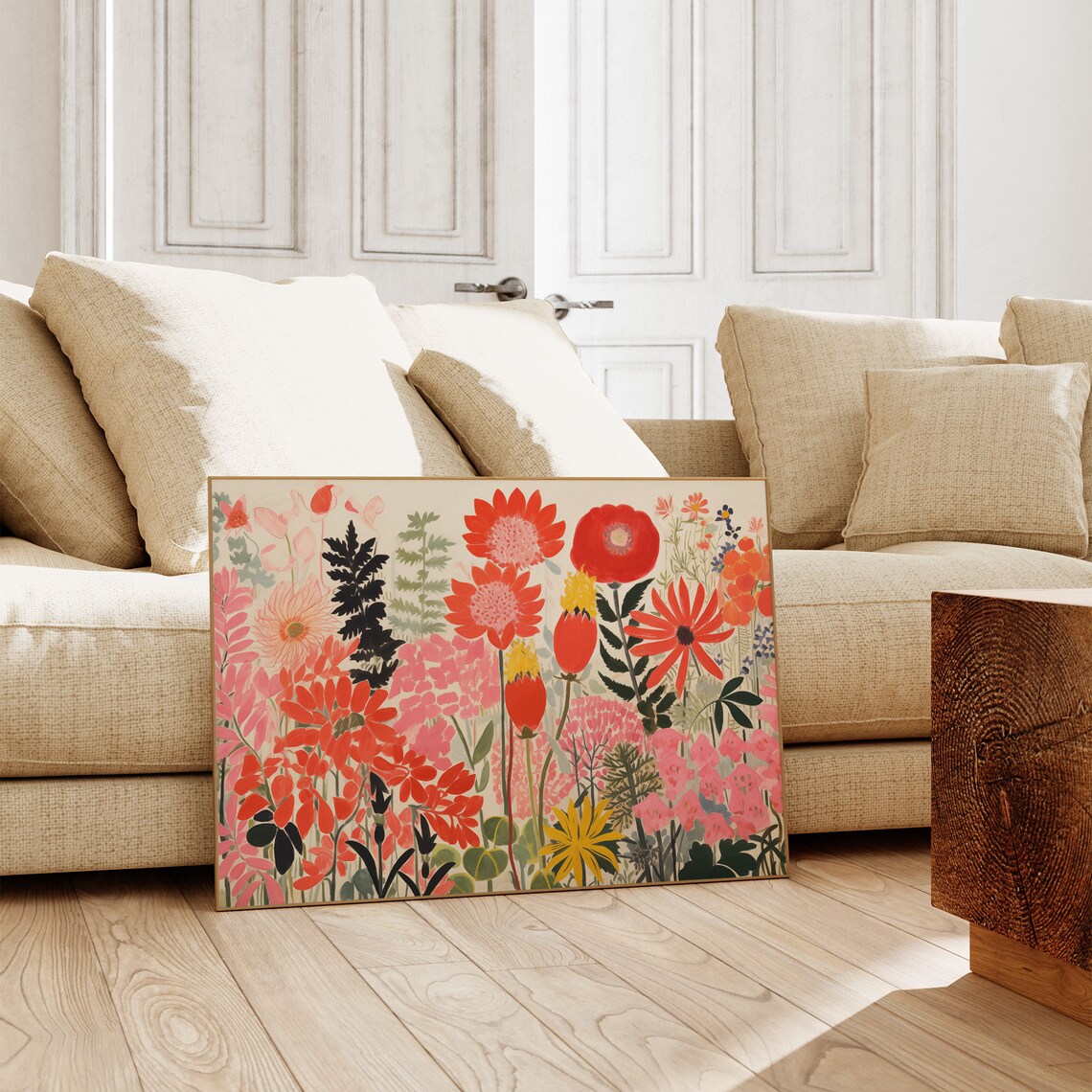 Modern Wildflowers Art Print, Maximalist Floral Decor - Image 2
