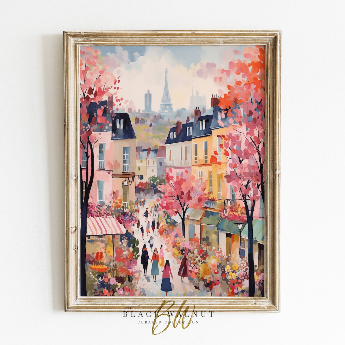 Paris Modern Abstract Cityscape Art Print