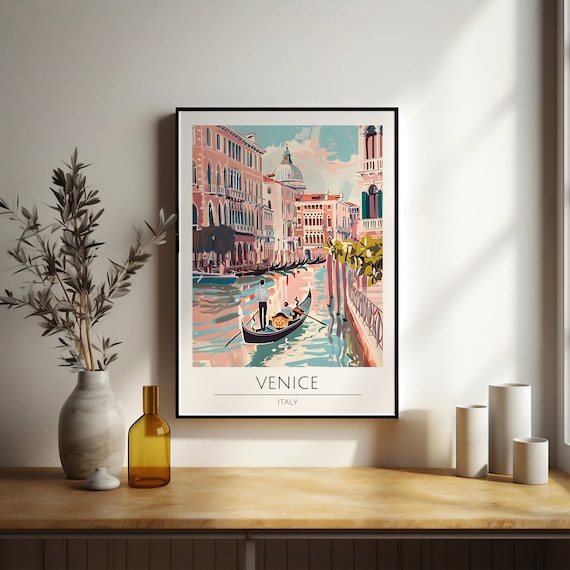 Venice Canal Watercolour Travel Poster