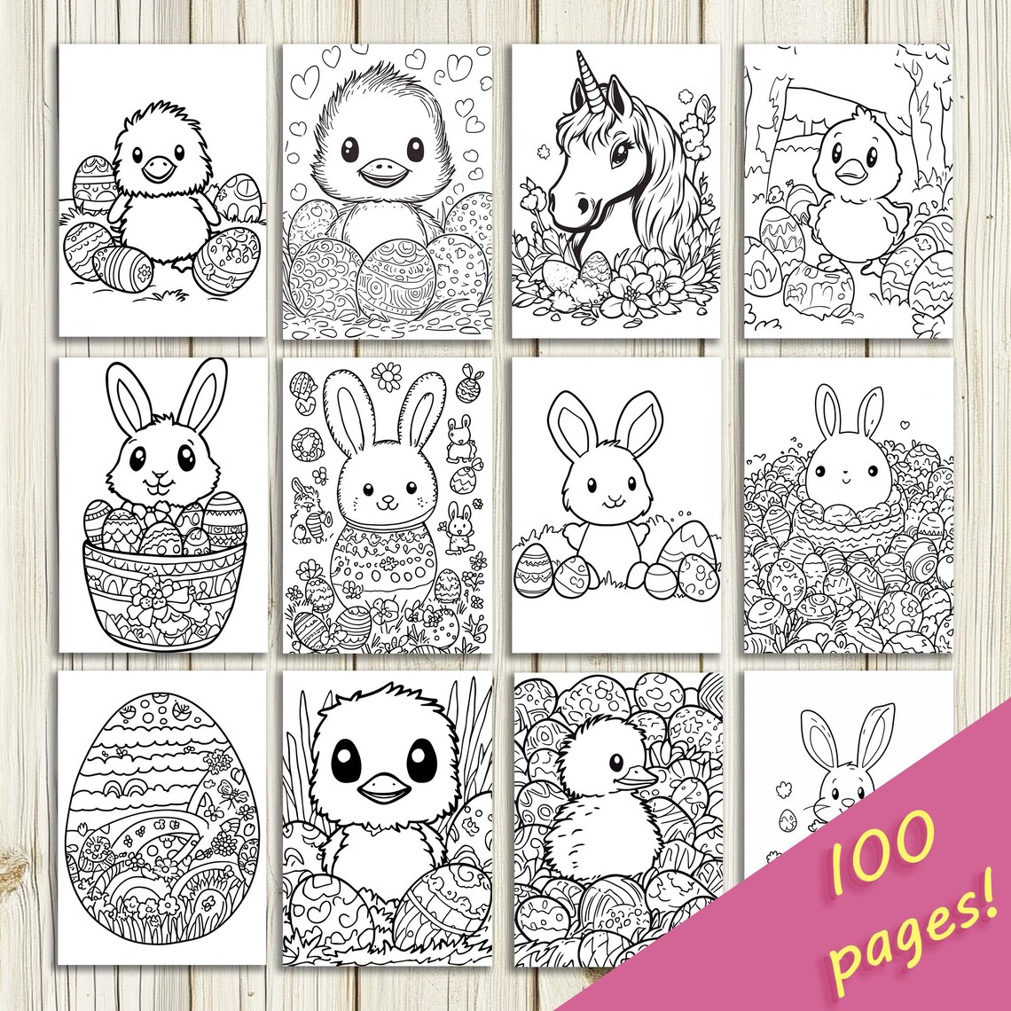 Easter Coloring Pages For Kids, Educational Activity - Image 2