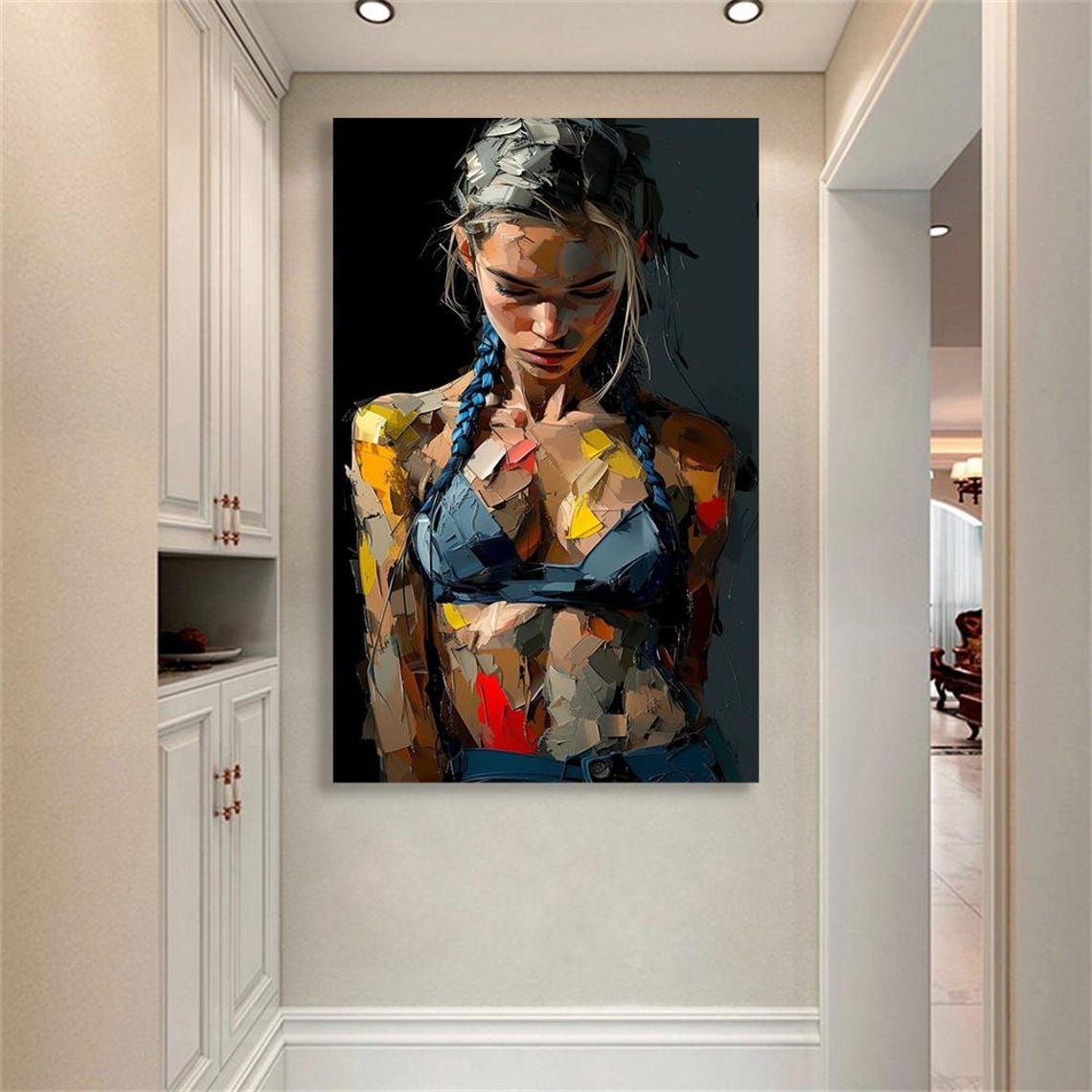 Athlete Woman Painting Oil Painting Wall Painting Woman Home Decoration Modern Artworks Home Gift Ready To Hang Painting - Image 4