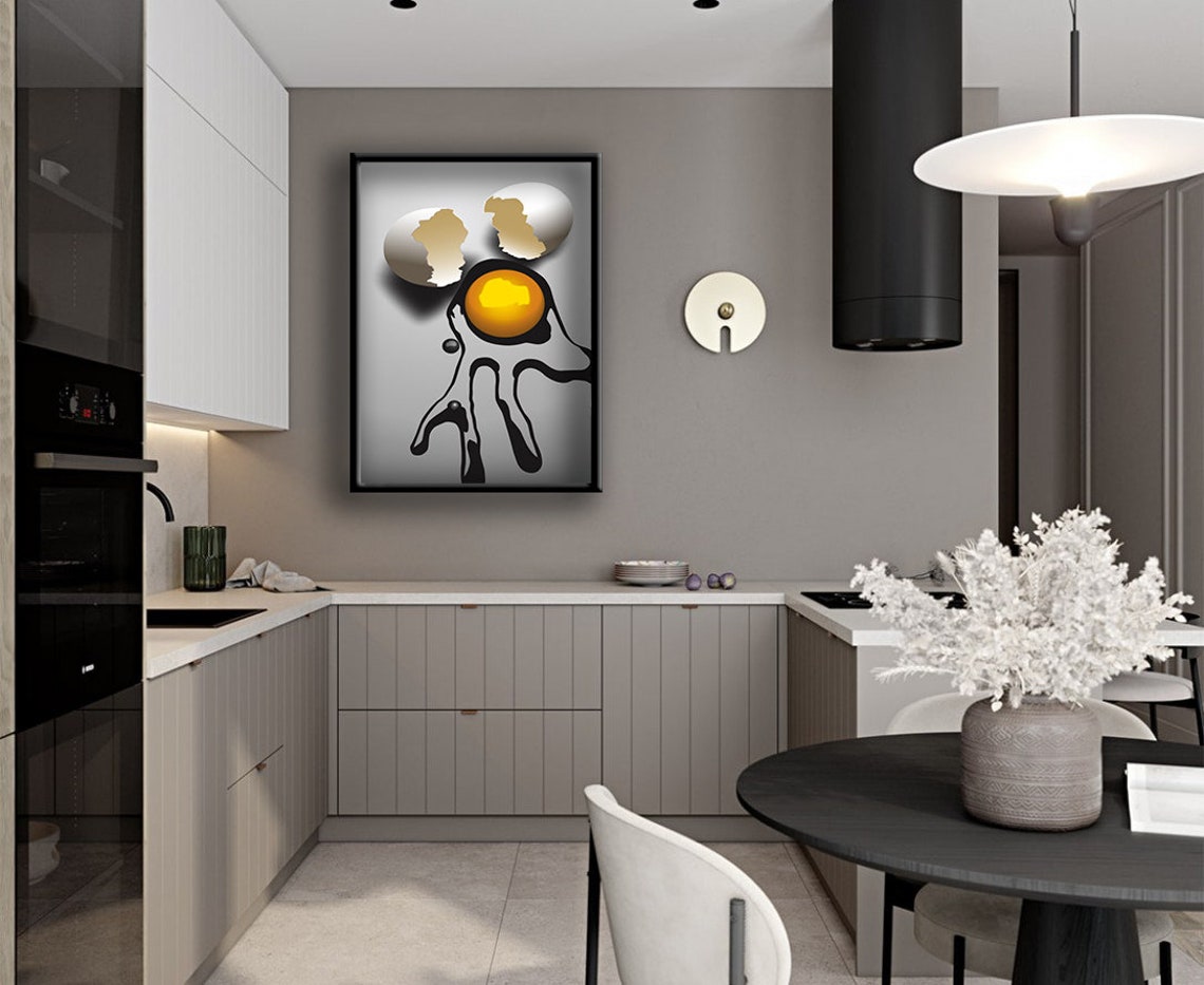 Cracked Egg Golden Yolk Artistic Modern Kitchen Wall Decor Poster - Image 4