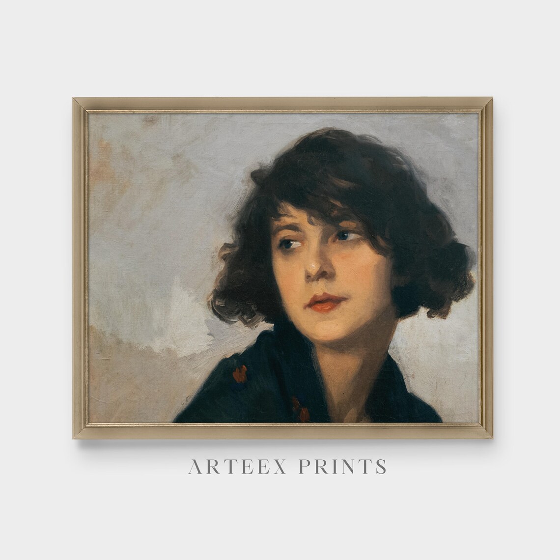 Vintage Victorian Woman Portrait Wall Art Print - Image 3