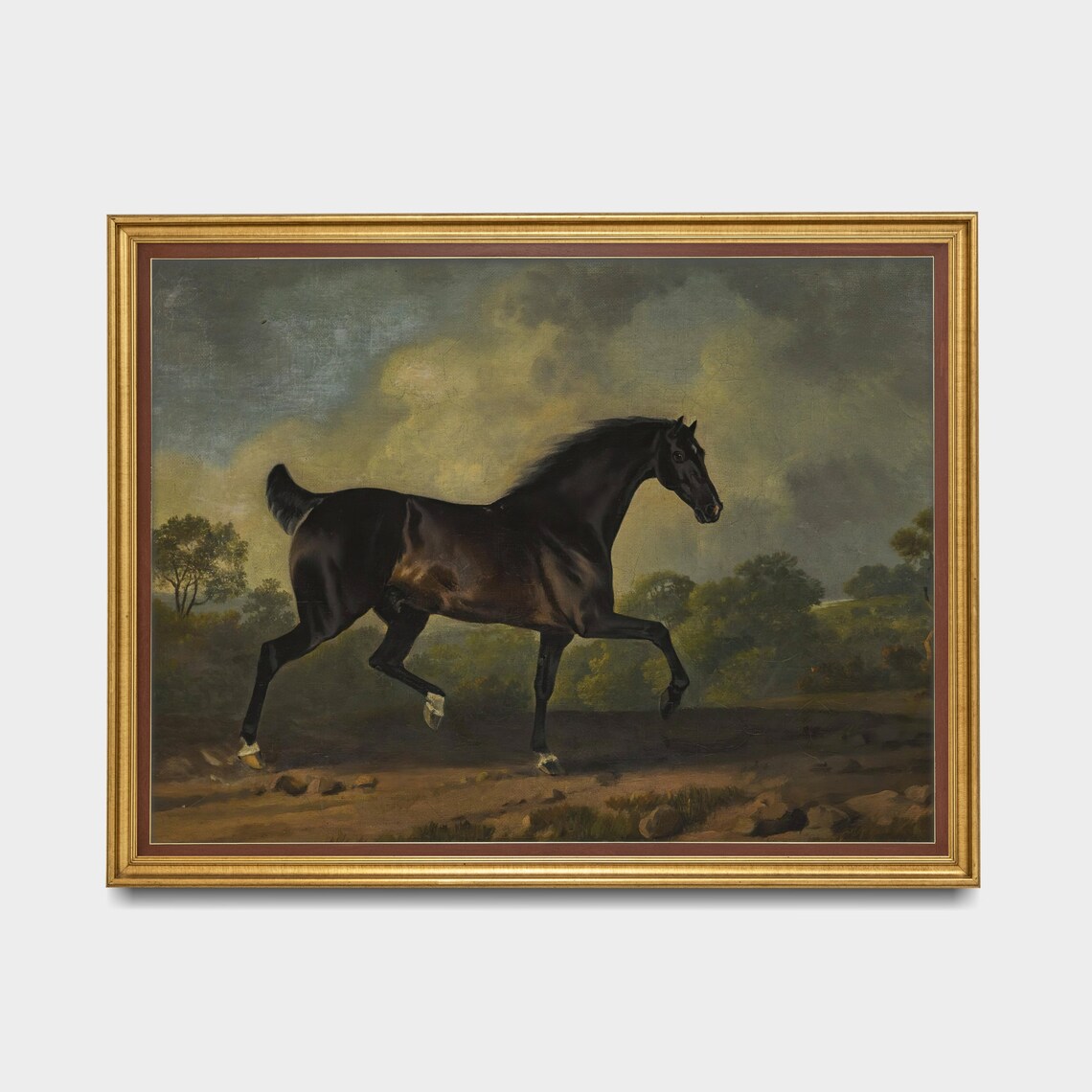 Vintage Horse Painting, Farmhouse Wall Art Print - Image 5