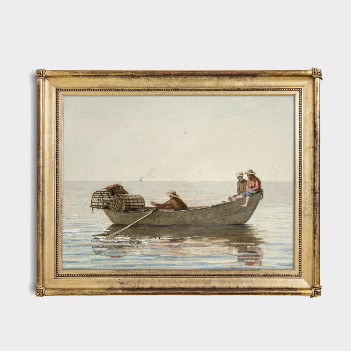 Three Boys in a Dory With Lobster Pots by Winslow Homer Poster - Image 4