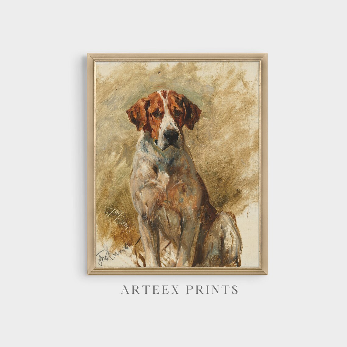 Vintage Dog Portrait Art Print, Rustic Farmhouse - Image 5