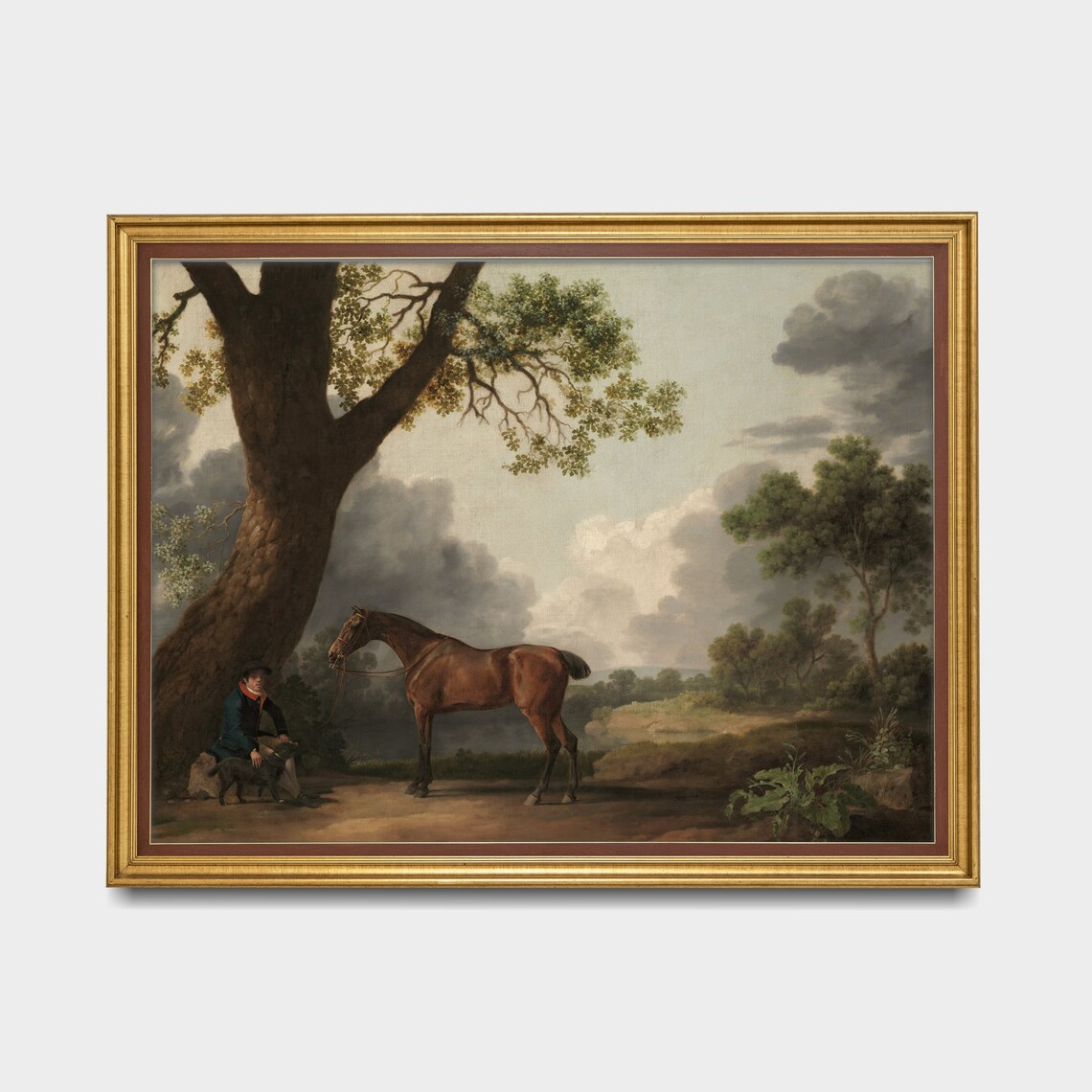 Vintage Horse Painting, Farmhouse Rustic Equestrian Art Print - Image 3