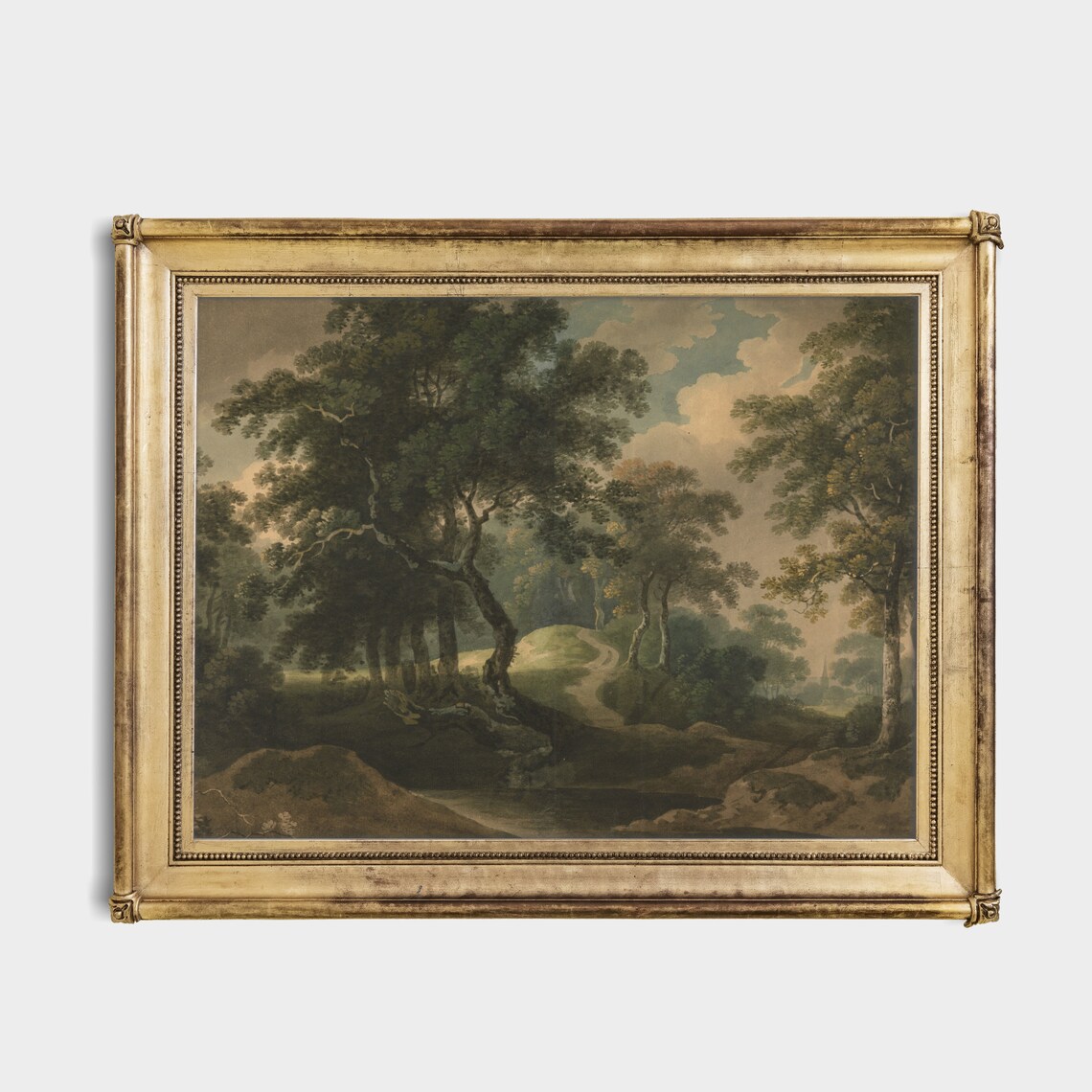 Vintage Landscape Painting, Antique Farmhouse Decor - Image 2