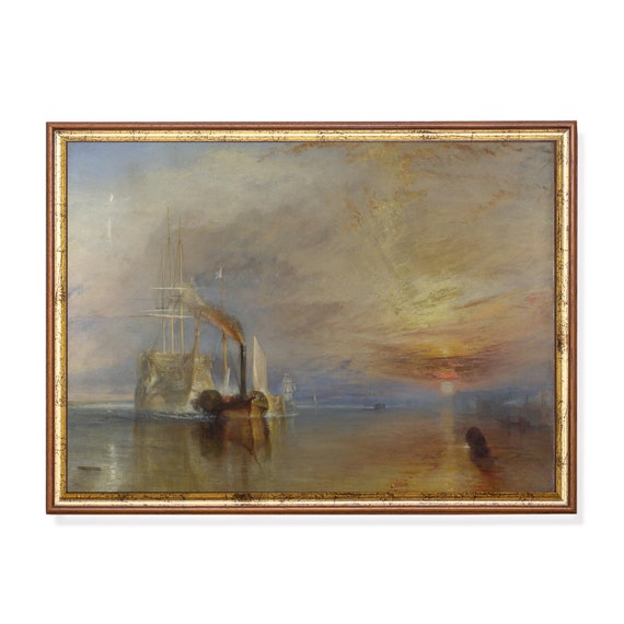 Printed And Shipped Antique Ship Painting Vintage Prints Moody Rustic Oil Painting Seascape Ocean Art Nautical Antique Decor