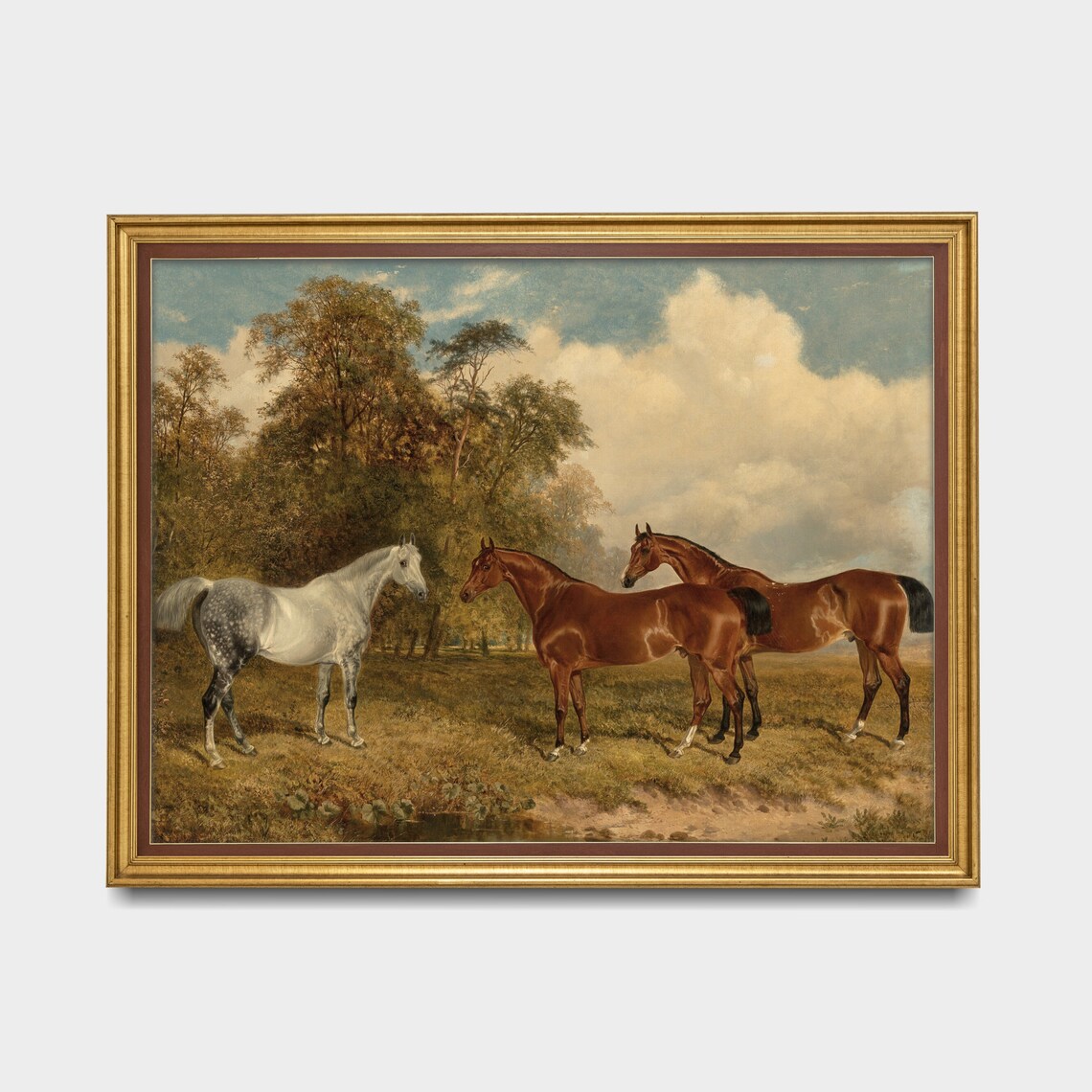Vintage Horses Equestrian Art Print, Farmhouse Decor - Image 4