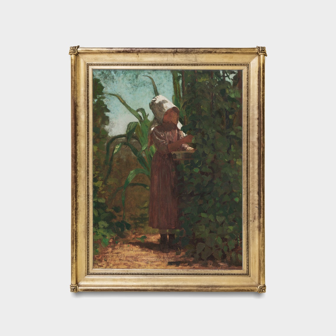 Girl in a Sunbonnet Picking Vegetables Among Corn Stalks Poster - Image 5