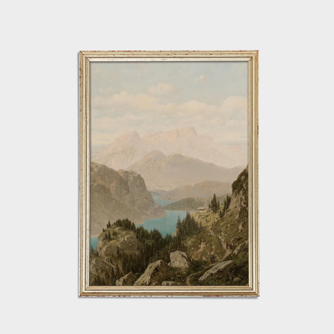 Alpine Lake Between Mountains with a Pine Forest View Poster - Image 2
