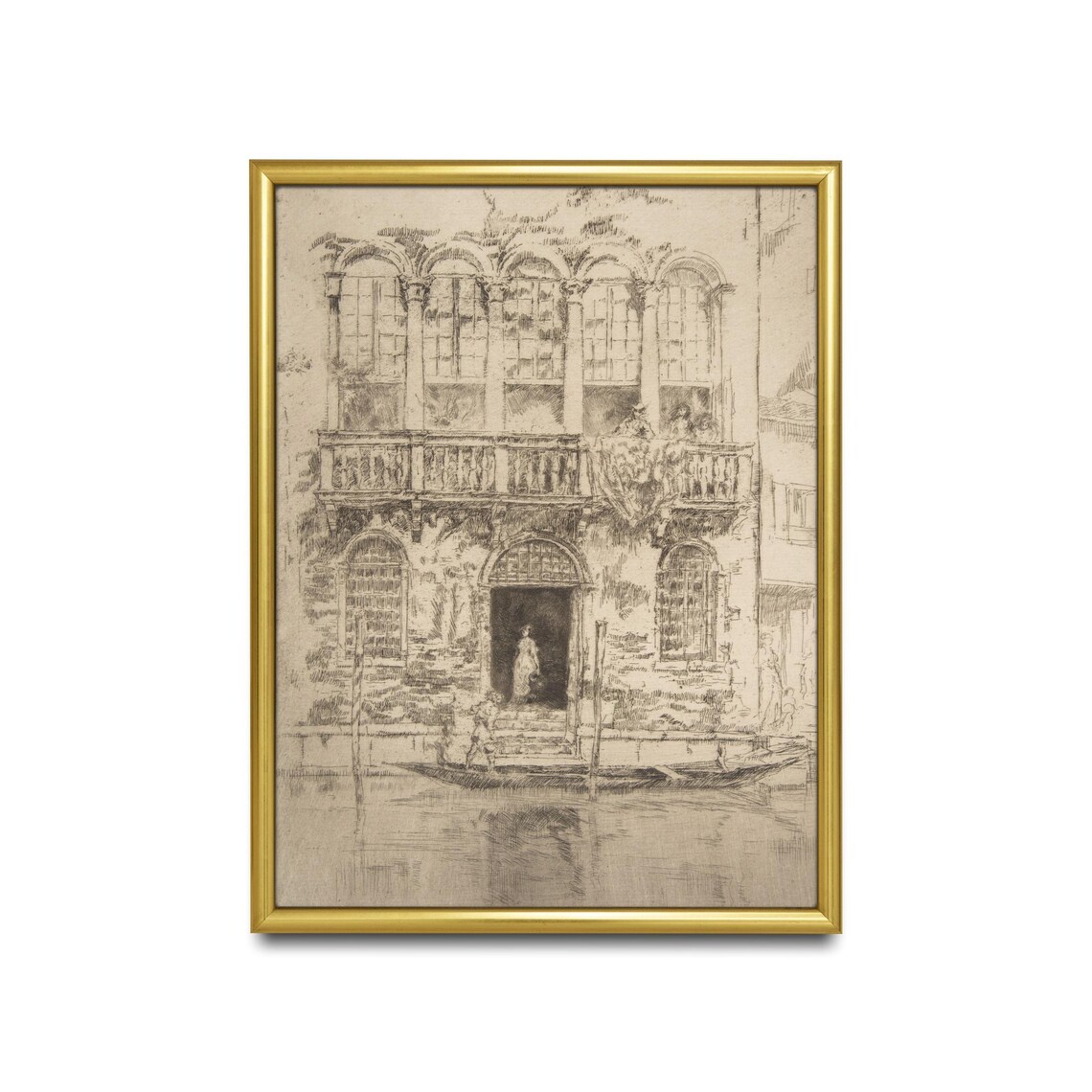 Venice Vintage Sketch Cityscape Art Print, Neutral - Image 2