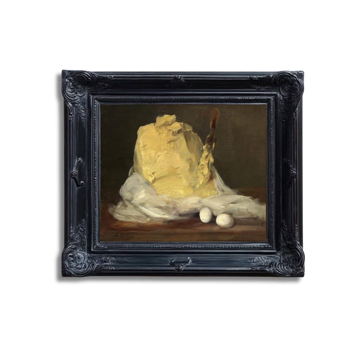 Manet Mound Of Butter Still Life With Eggs Impressionist Oil Poster - Image 3