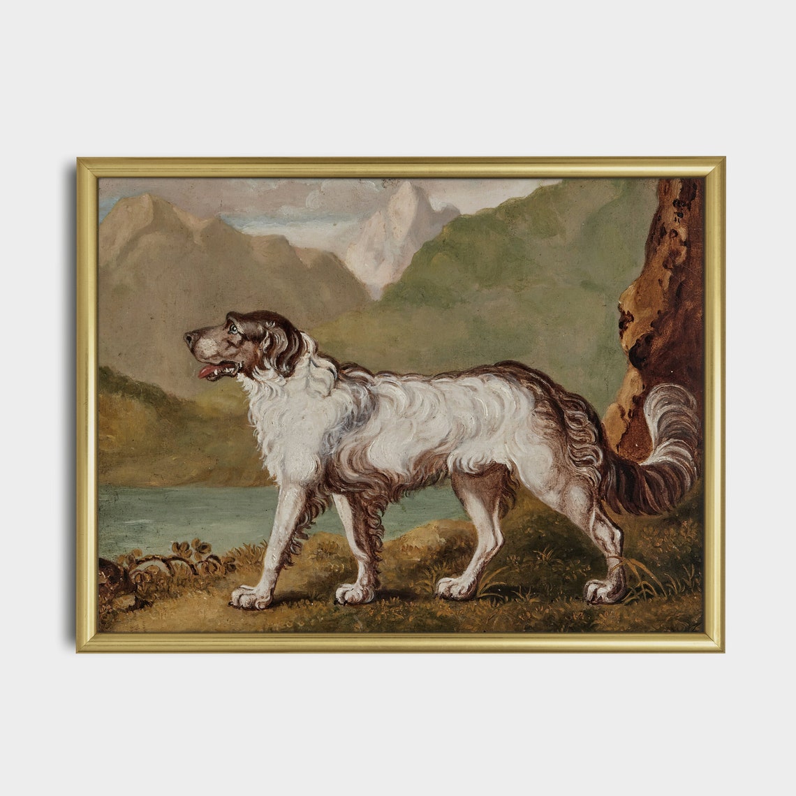 Spaniel Dog Standing by a Lakeside Tree Vintage Hunting Scene Poster - Image 5