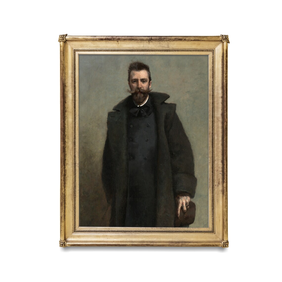 Moody Victorian Gentleman Portrait in a Dark Overcoat Wall Art - Image 2
