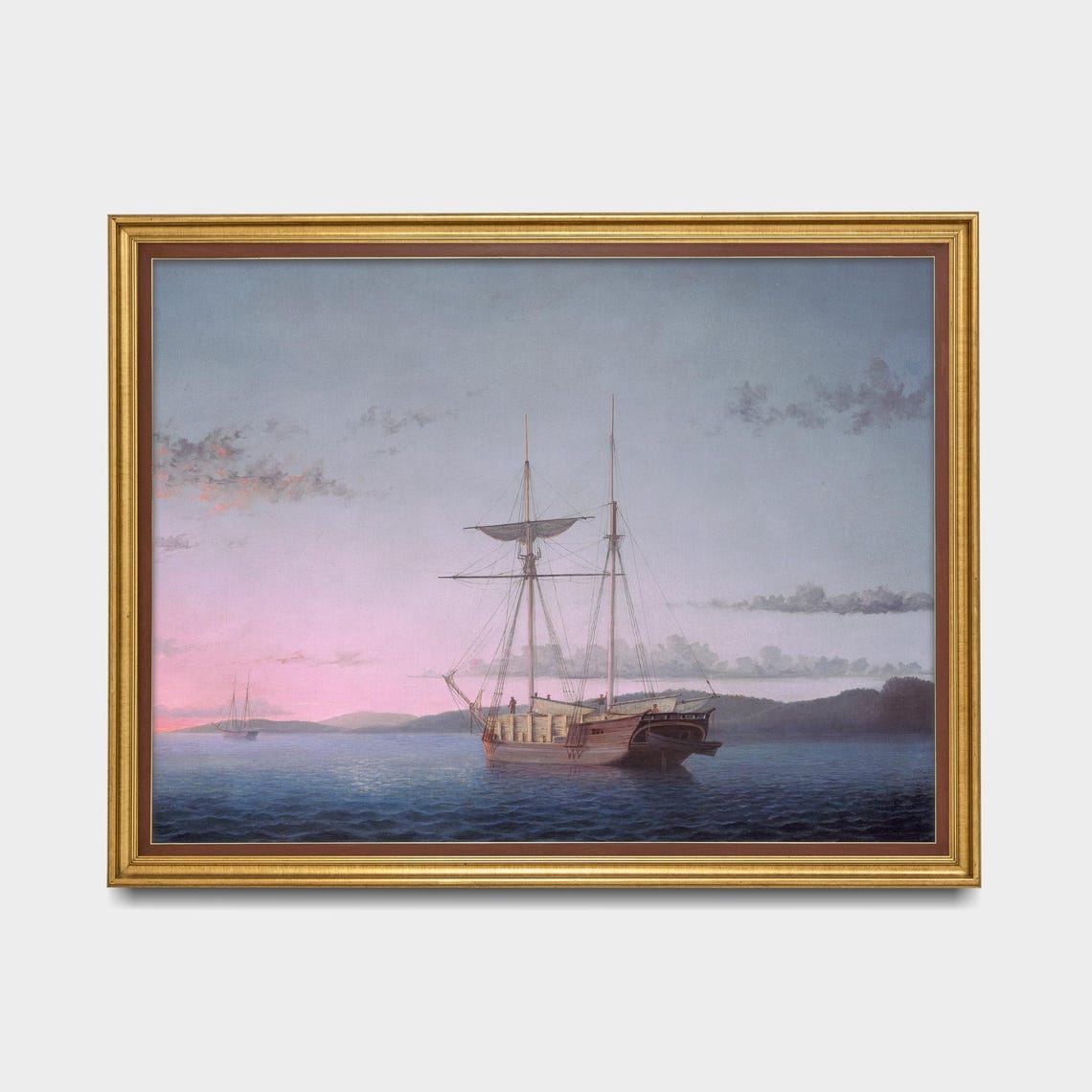 Printed And Shipped Vintage Sailing Ship Painting Antique Seascape Print Moody Rustic Ocean Beach Nautical Decor Physical Prints - Image 5