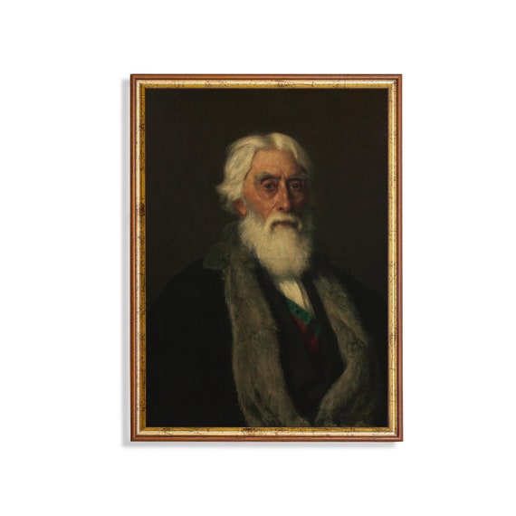 Printed And Shipped Vintage Man Portrait Antique Gentleman Print Moody Rustic Old Man Print 18th Century Art Physical Prints