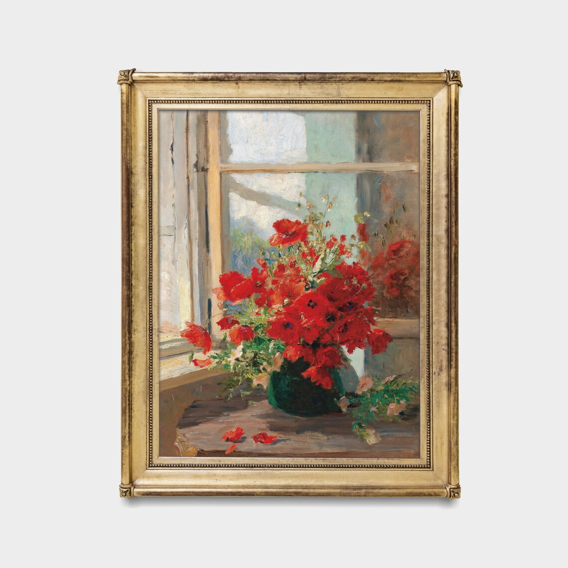 Vintage Still Life With Flowers, Rustic Art Print - Image 4