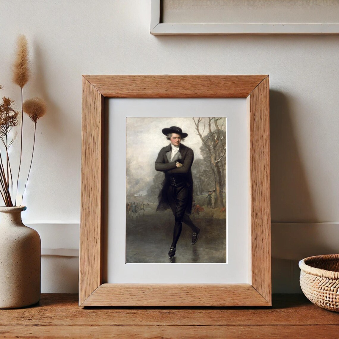 Gilbert Stuart The Skater Ice Skating Portrait Winter Art Poster - Image 2