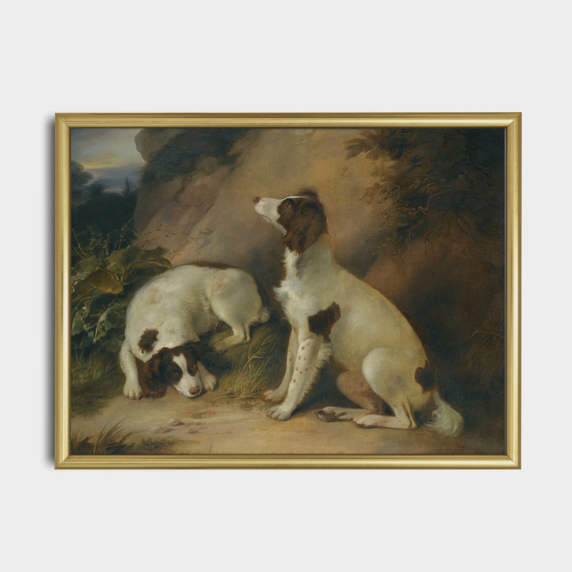 Vintage Dog Painting Antique Rustic Farmhouse Art Print - Image 5